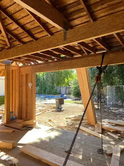 Fabuhome framing detail for garage-to-ADU conversion planning